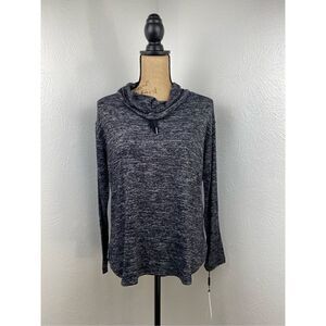Calvin Klein Grey Performance Cowlneck Top Size XS